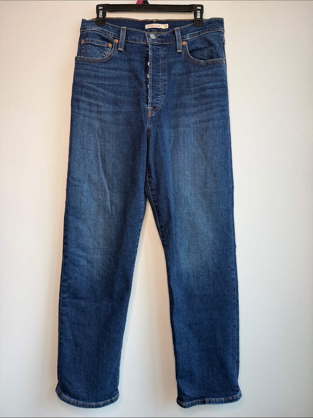 Levi Ribcage Straight Button Fly Jeans